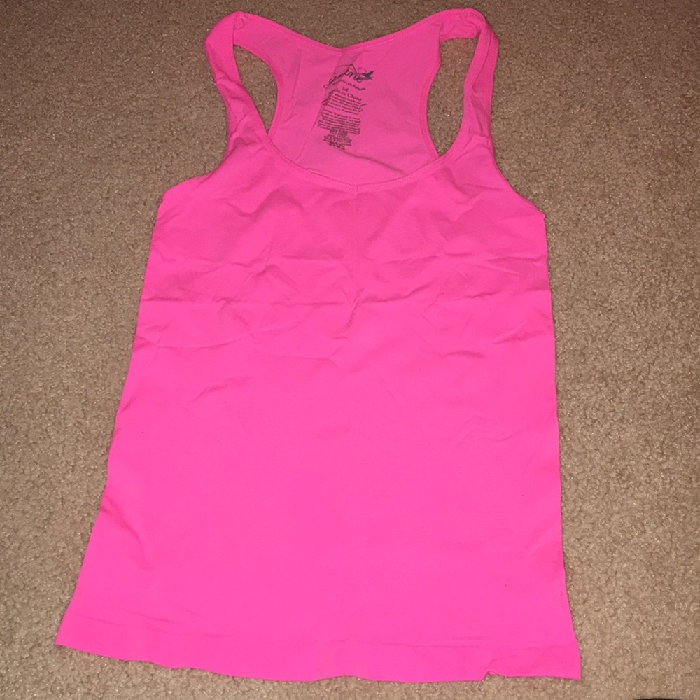 Neon pink tank top